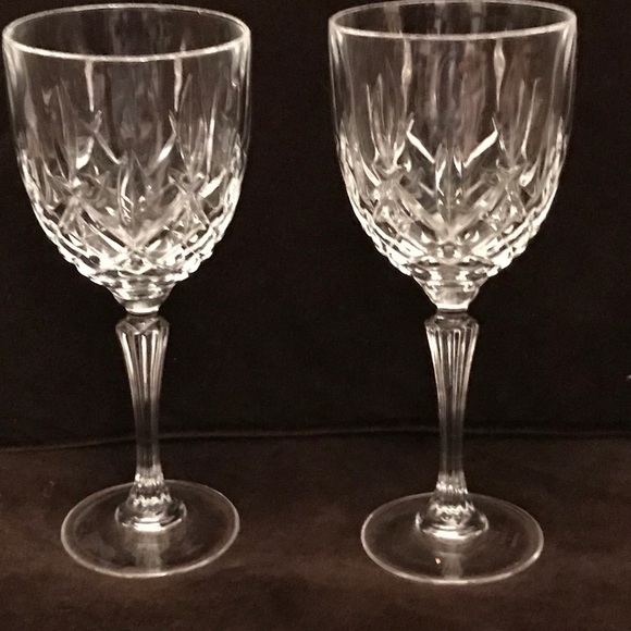 PRECIOUS WATERFORD VTG STEMS MARQUIS PATTERN 10” TALL LEAD CRYSTAL WINE STEMS - Picture 2 of 4